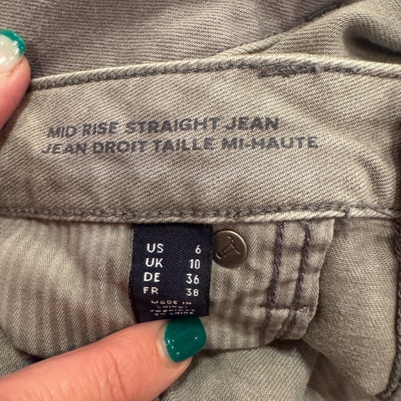 Lands’ End Grey Mid Rise Straight Leg Women’s Jeans Sz 6 - Picture 12 of 12